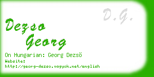 dezso georg business card